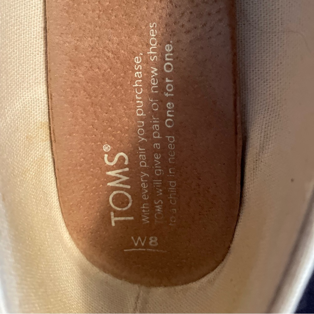 Tom's Calypso Canvas Wedge Espadrille size 8 - Picture 5 of 6
